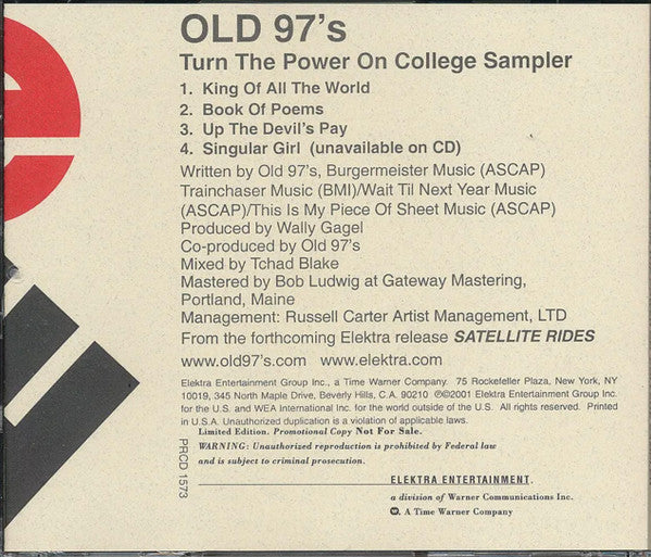 Old 97's : Turn The Power On College Sampler (CD, EP, Ltd, Promo, Smplr)