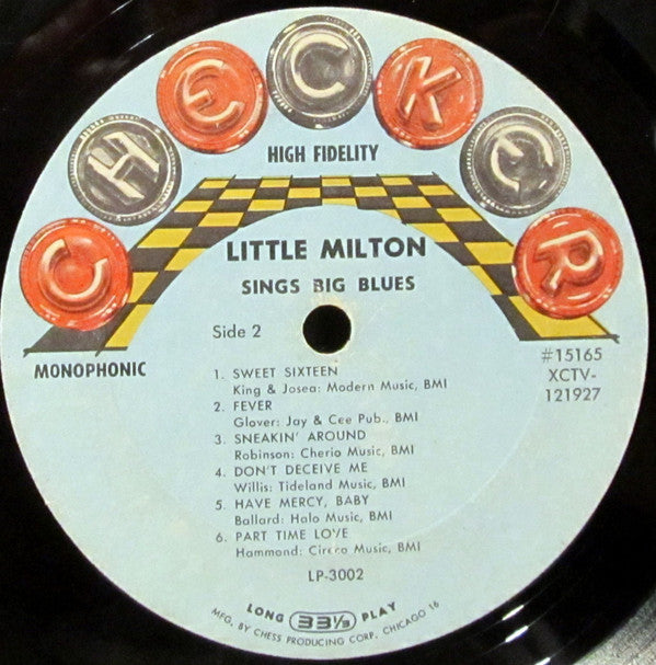 Little Milton : Sings Big Blues (LP, Album, Mono)