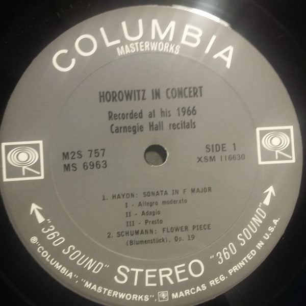 Vladimir Horowitz : Horowitz In Concert (Recorded At His 1966 Carnegie Hall Recitals) (2xLP, Pit)