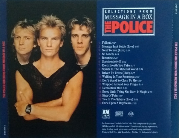 The Police : Selections From Message In A Box (CD, Comp, Promo)