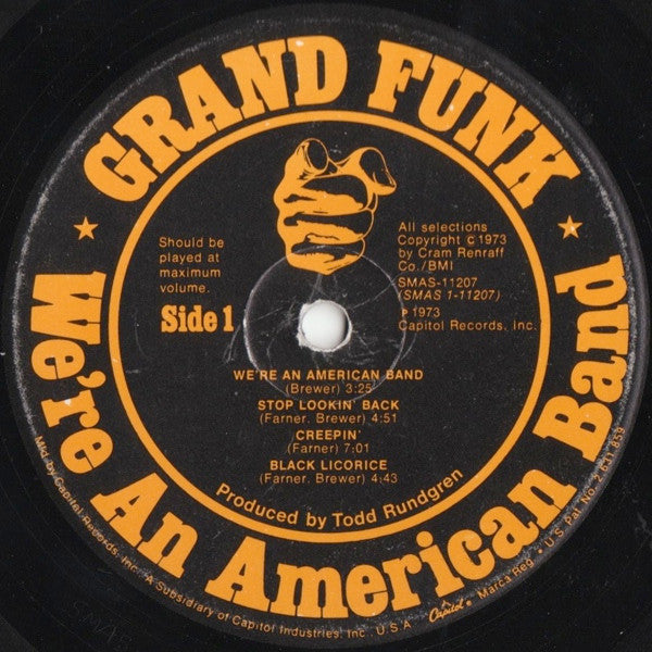 Grand Funk* : We're An American Band (LP, Album)