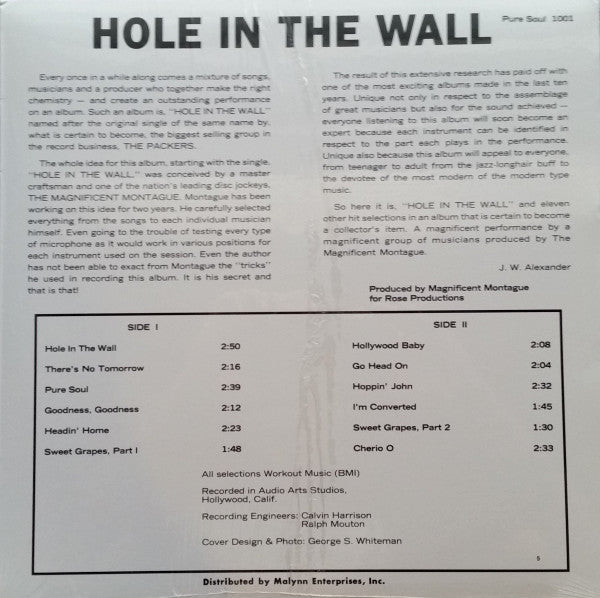 The Packers : Hole In The Wall (LP, Album, RE)