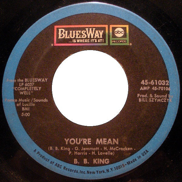 B.B. King : The Thrill Is Gone (7", Single, MGM)