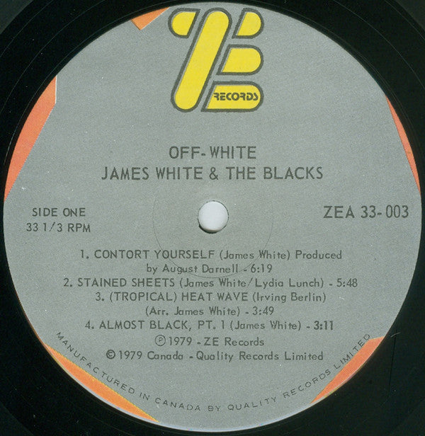 James White And The Blacks* : Off White (LP, Album)