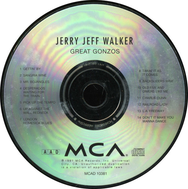 Jerry Jeff Walker : Great Gonzos (CD, Comp)
