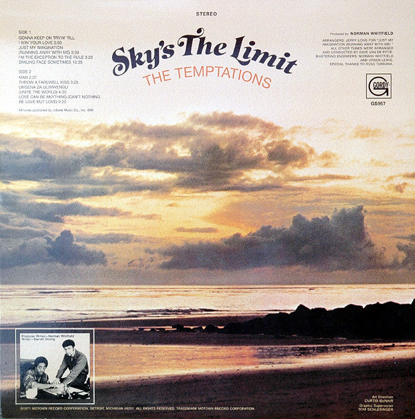 The Temptations : Sky's The Limit (LP, Album, RE)