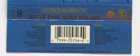 George Harrison : Best Of Dark Horse 1976-1989 (Cass, Comp)