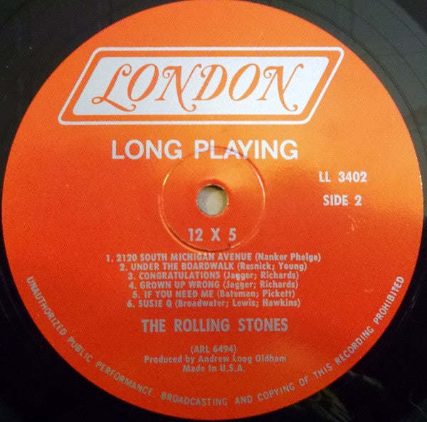 The Rolling Stones : 12 X 5 (LP, Album, Mono, RE)