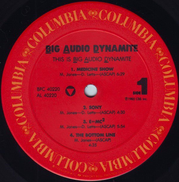 Big Audio Dynamite : This Is Big Audio Dynamite (LP, Album, Car)