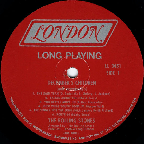 The Rolling Stones : December's Children (And Everybody's) (LP, Album, Mono)