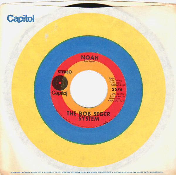 Bob Seger System : Noah (7", Single)