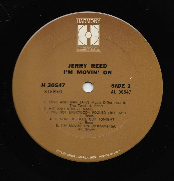 Jerry Reed : I'm Movin' On (LP, Album, Comp, Pit)