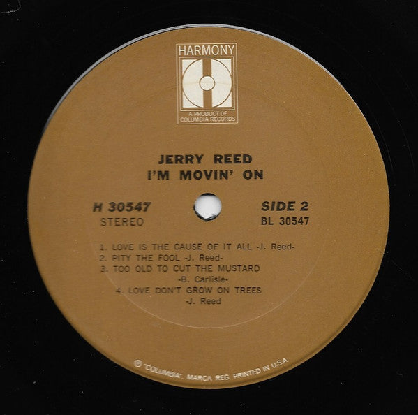 Jerry Reed : I'm Movin' On (LP, Album, Comp, Pit)