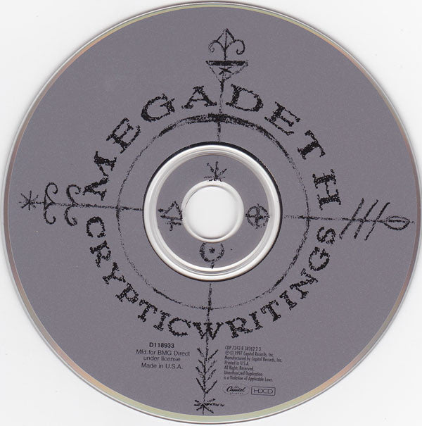 Megadeth : Cryptic Writings (HDCD, Album, Club)