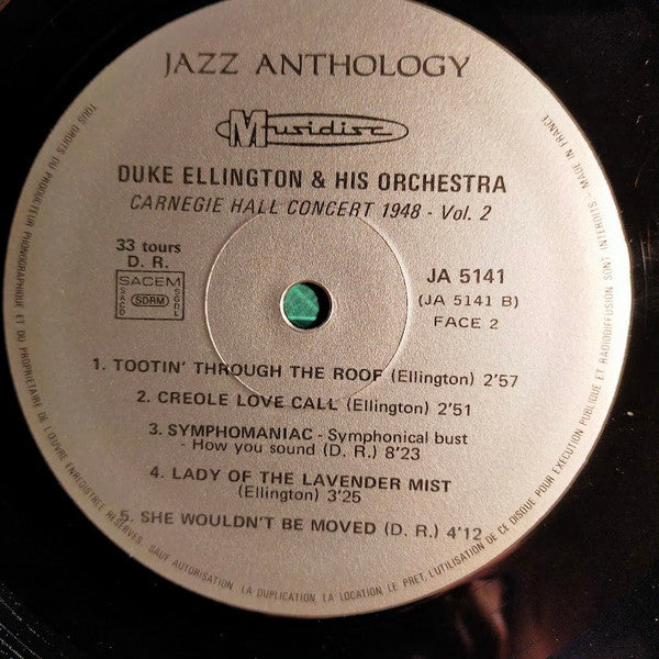 Duke Ellington And His Orchestra : Carnegie Hall Concert 1948 - Vol. 2 (LP, Mono)
