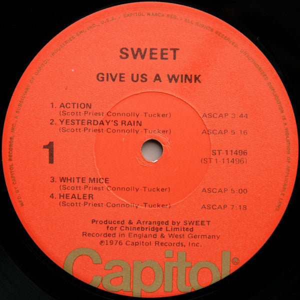 The Sweet : Give Us A Wink (LP, Album, Los)