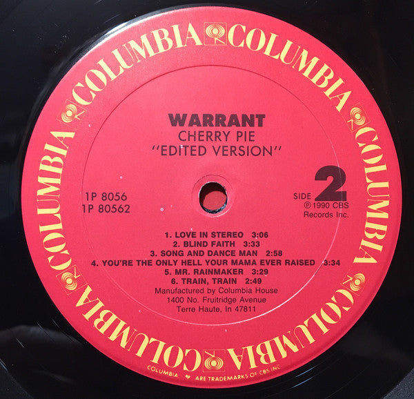 Warrant : Cherry Pie (LP, Album, Club)