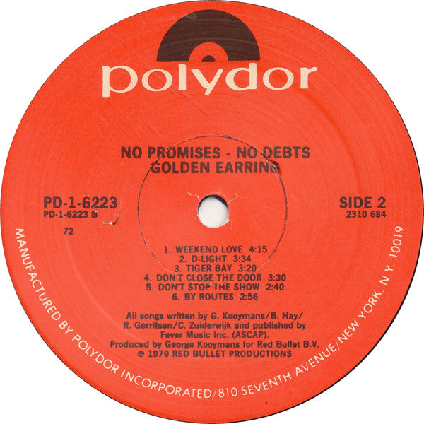 Golden Earring : No Promises - No Debts (LP, Album)