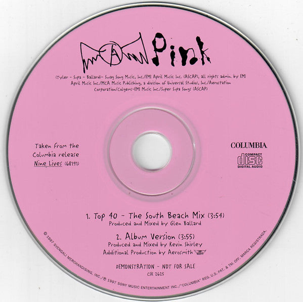 Aerosmith : Pink (CD, Single, Promo)