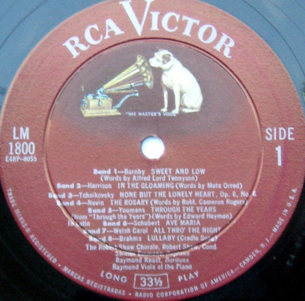 The Robert Shaw Chorale : Sweet And Low And Schubert Songs For A Male Chorus (LP, Album, RP)