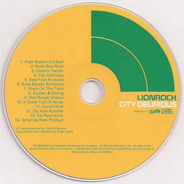 Lionrock : City Delirious (CD, Album)