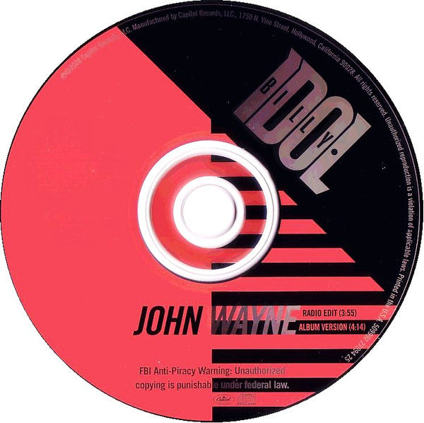 Billy Idol : John Wayne (CD, Single, Promo)