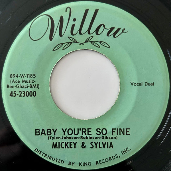 Mickey & Sylvia : Baby You're So Fine / Lovedrops (7", Single)