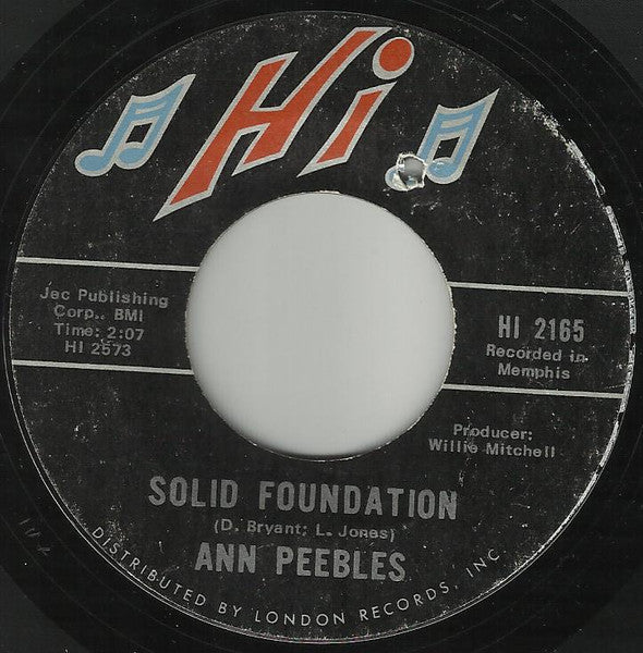 Ann Peebles : Give Me Some Credit / Solid Foundation (7", Styrene, Ter)