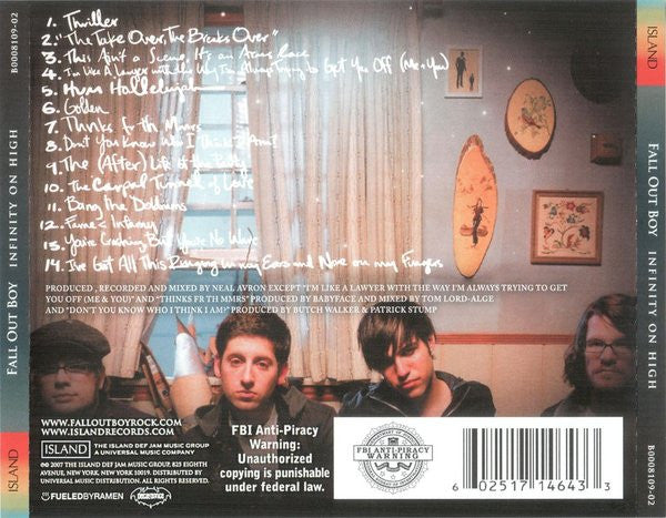 Fall Out Boy : Infinity On High (CD, Album)