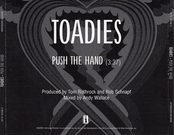 Toadies : Push The Hand (CD, Single, Promo)