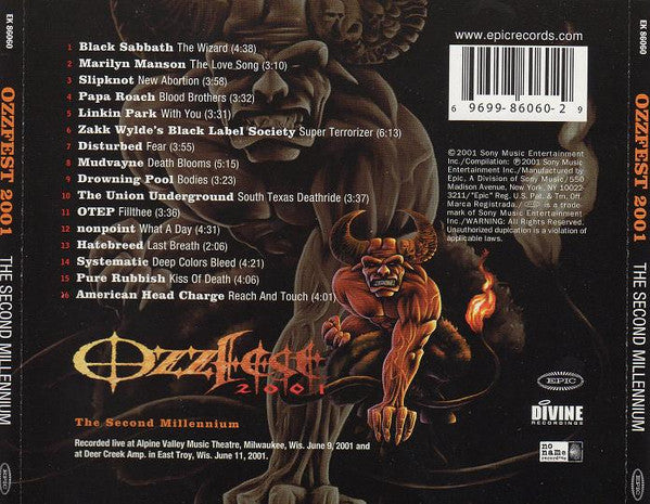 Various : Ozzfest 2001 - The Second Millennium (CD, Comp, Ltd)