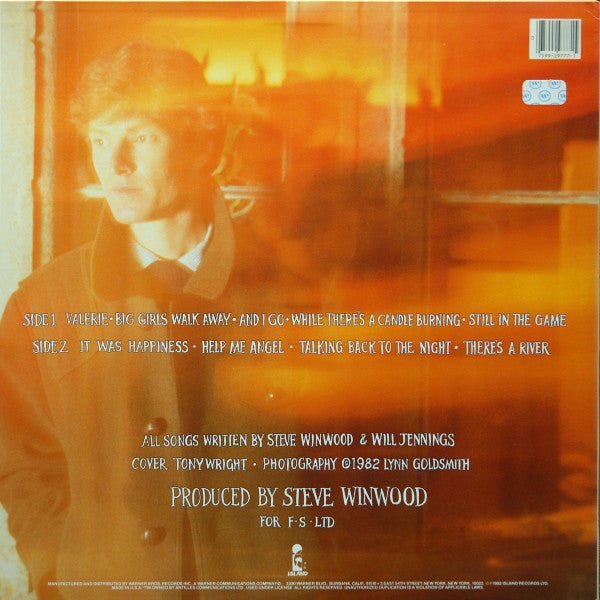 Steve Winwood : Talking Back To The Night (LP, Album, Los)