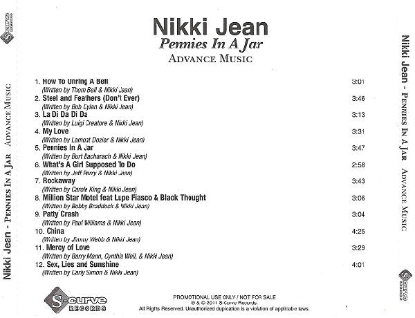 Nikki Jean : Pennies In A Jar (CD, Advance, Album, Promo)