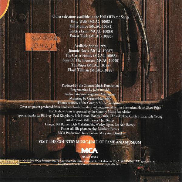 Red Foley : The Country Music Hall Of Fame (CD, Comp)