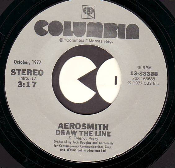 Aerosmith : Draw The Line / Chip Away The Stone (7", Single, Styrene)