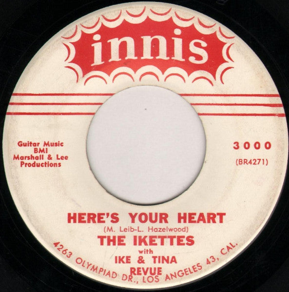 The Ikettes With Ike & Tina Turner Revue : Here's Your Heart (7", Single, Hol)