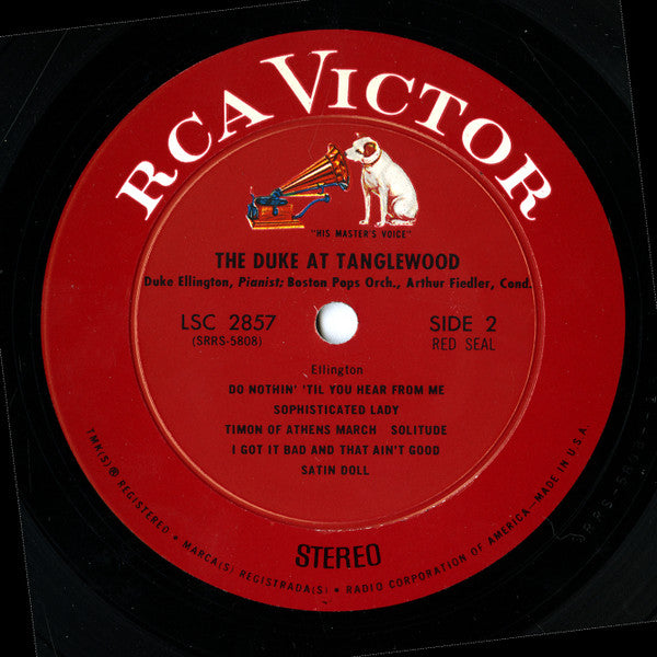 Duke Ellington • Boston Pops Orchestra • Arthur Fiedler : The Duke At Tanglewood (LP, Album)