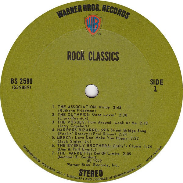 Various : Rock Classics (LP, Comp)