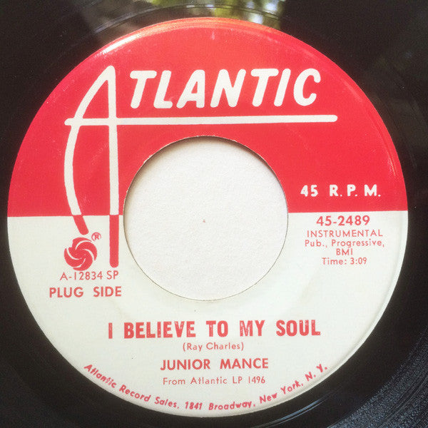 Junior Mance : I Believe To My Soul / Home On The Range (7", Promo)