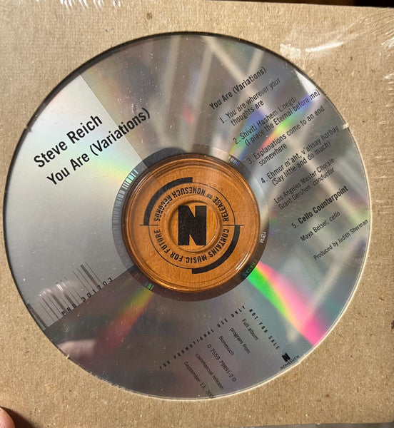Steve Reich : You Are (Variations) (CD, Album, Promo)