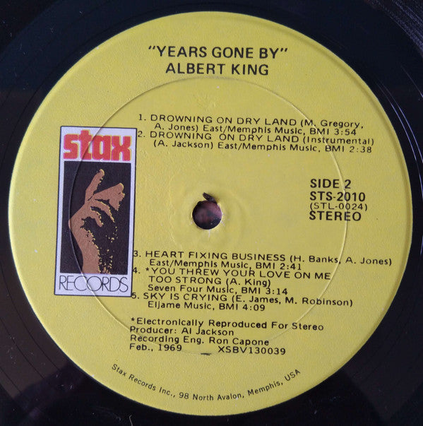 Albert King : Years Gone By (LP, Album, RE)