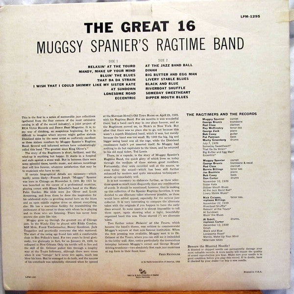 Muggsy Spanier's Ragtime Band : The Great 16! (LP, Comp)