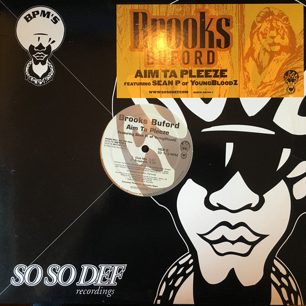 Brooks Buford : Aim Ta Pleeze (12", Promo)