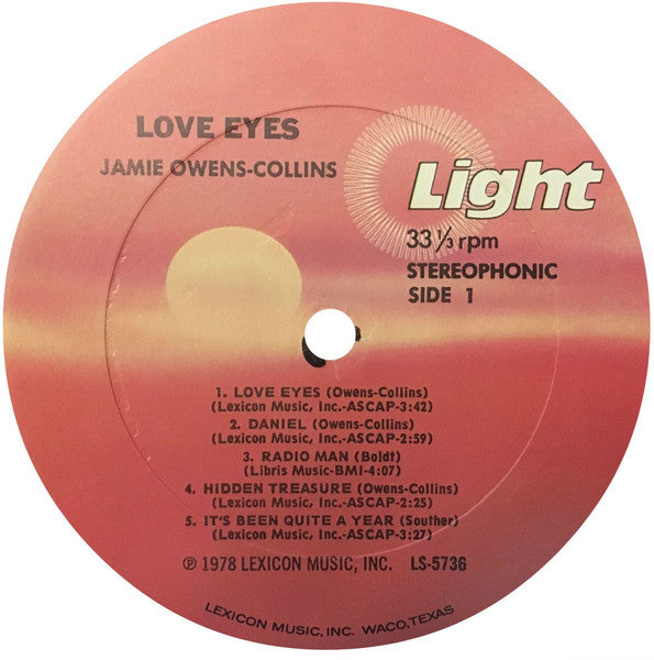 Jamie Owens-Collins : Love Eyes (LP, Album)