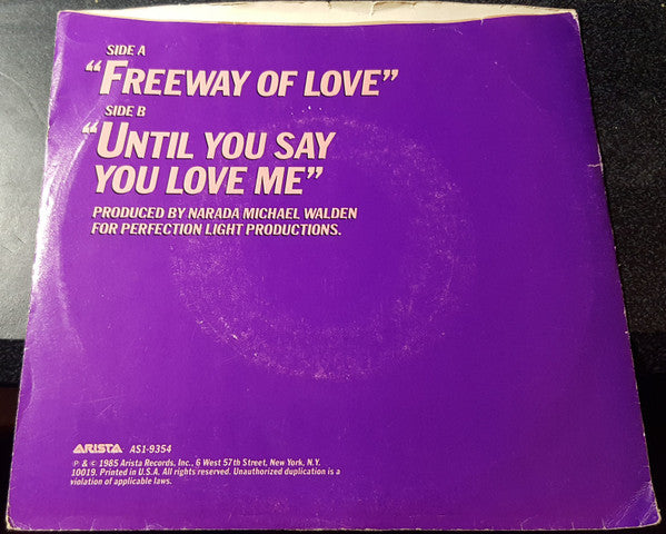Aretha Franklin : Freeway Of Love (7")
