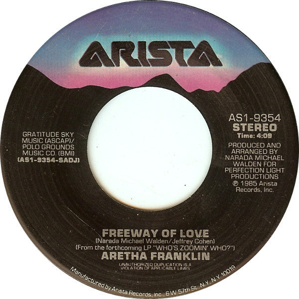 Aretha Franklin : Freeway Of Love (7")