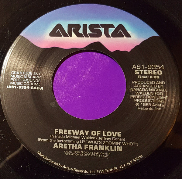 Aretha Franklin : Freeway Of Love (7")