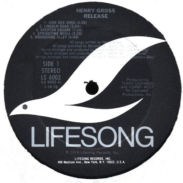 Henry Gross : Release (LP, Album, San)