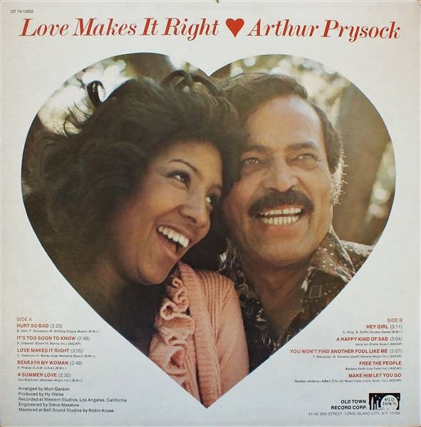 Arthur Prysock : Love Makes It Right (LP, Album)