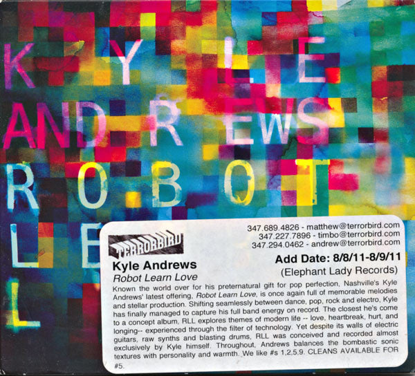 Kyle Andrews : Robot Learn Love (CD, Album, Promo)